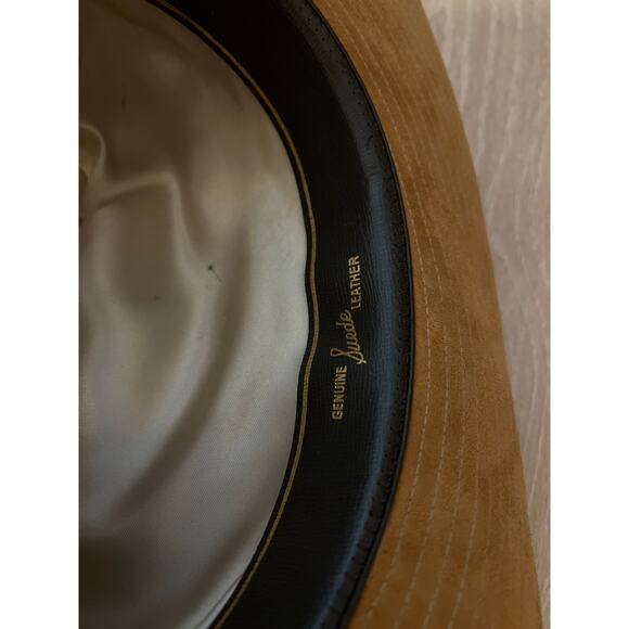 Georgetown Tan Brown Cattleman Suede Tejana Cowboy Hat Size 6 7/8 - Picture 5 of 7